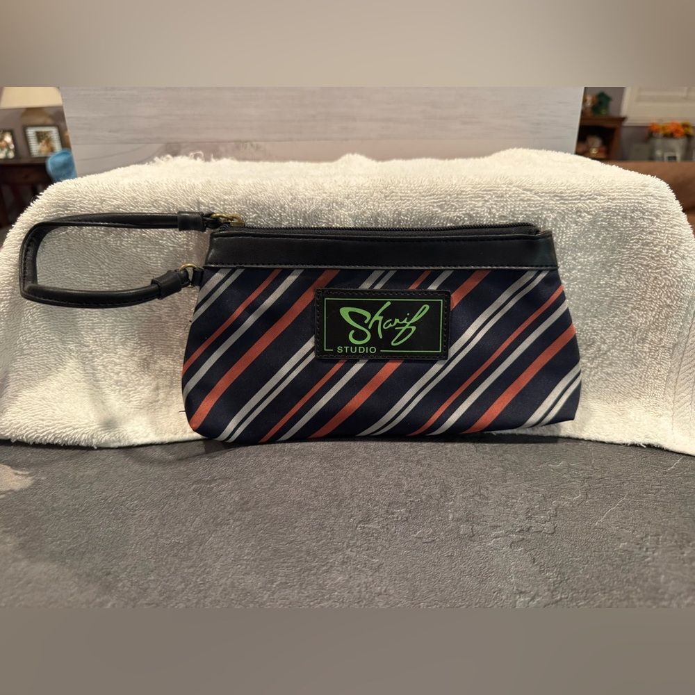 Sharif Studio Stripped Wristlet with Mirror
